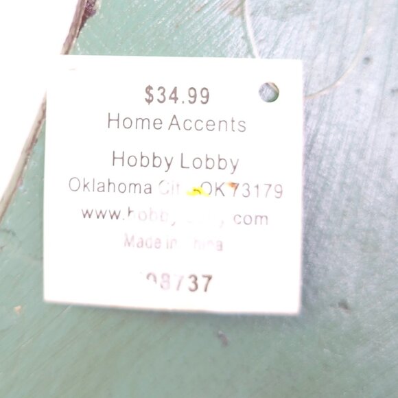 Hobby Lobby Dark Seafoam Color Distressed Rococo-Style Mounted Shelf - Picture 8 of 8